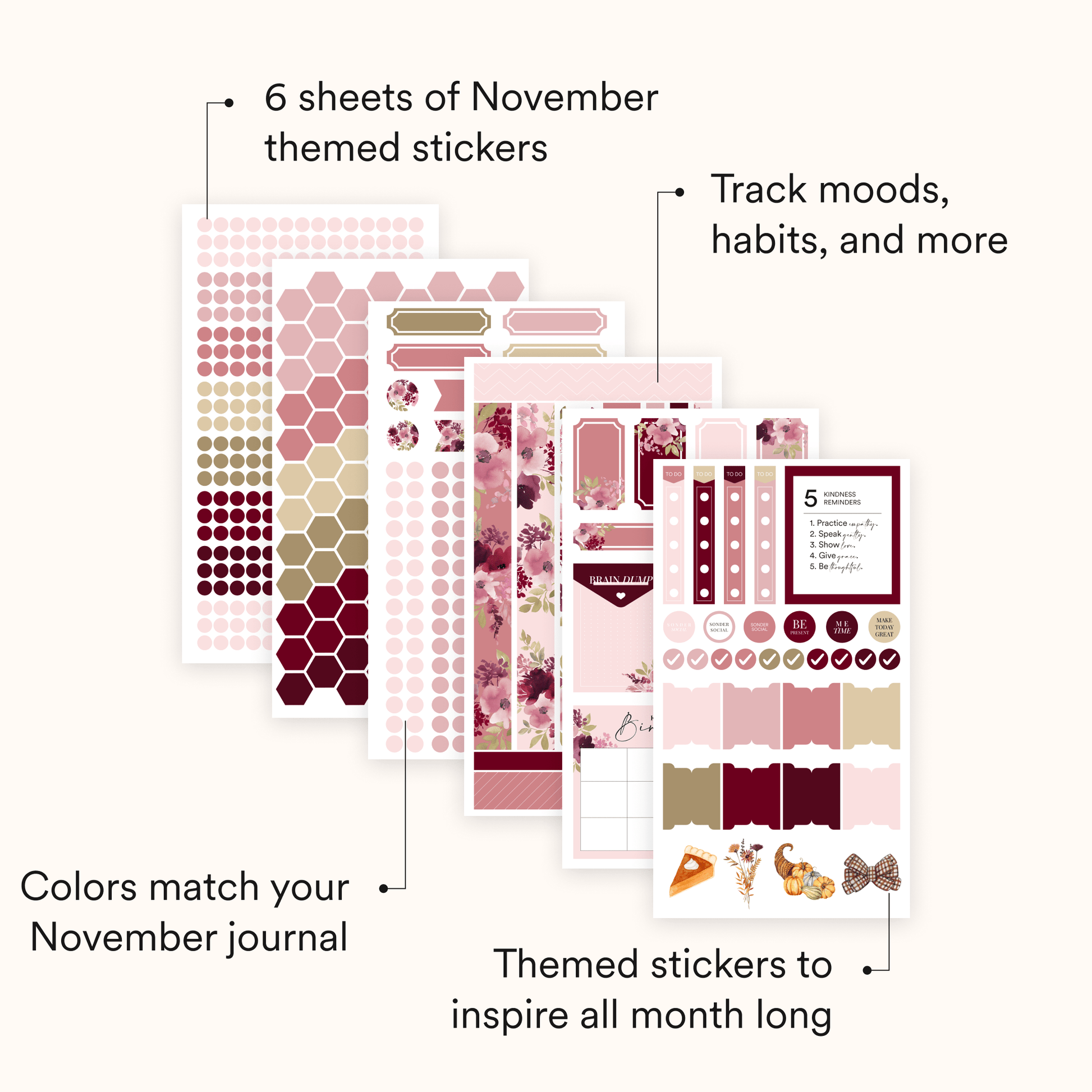 Silk + Sonder Monthly Sticker Pack