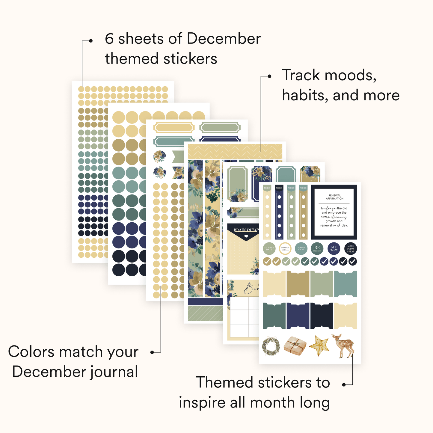 Silk + Sonder Monthly Sticker Pack