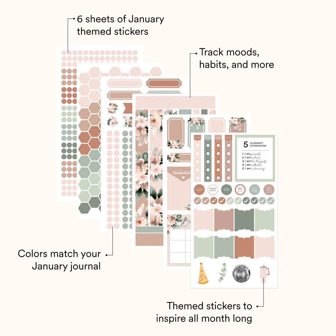 Silk + Sonder Monthly Sticker Pack