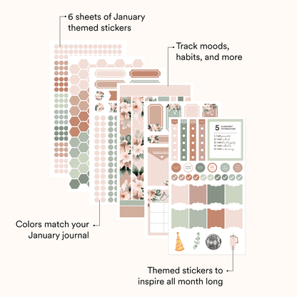 Silk + Sonder Monthly Sticker Pack