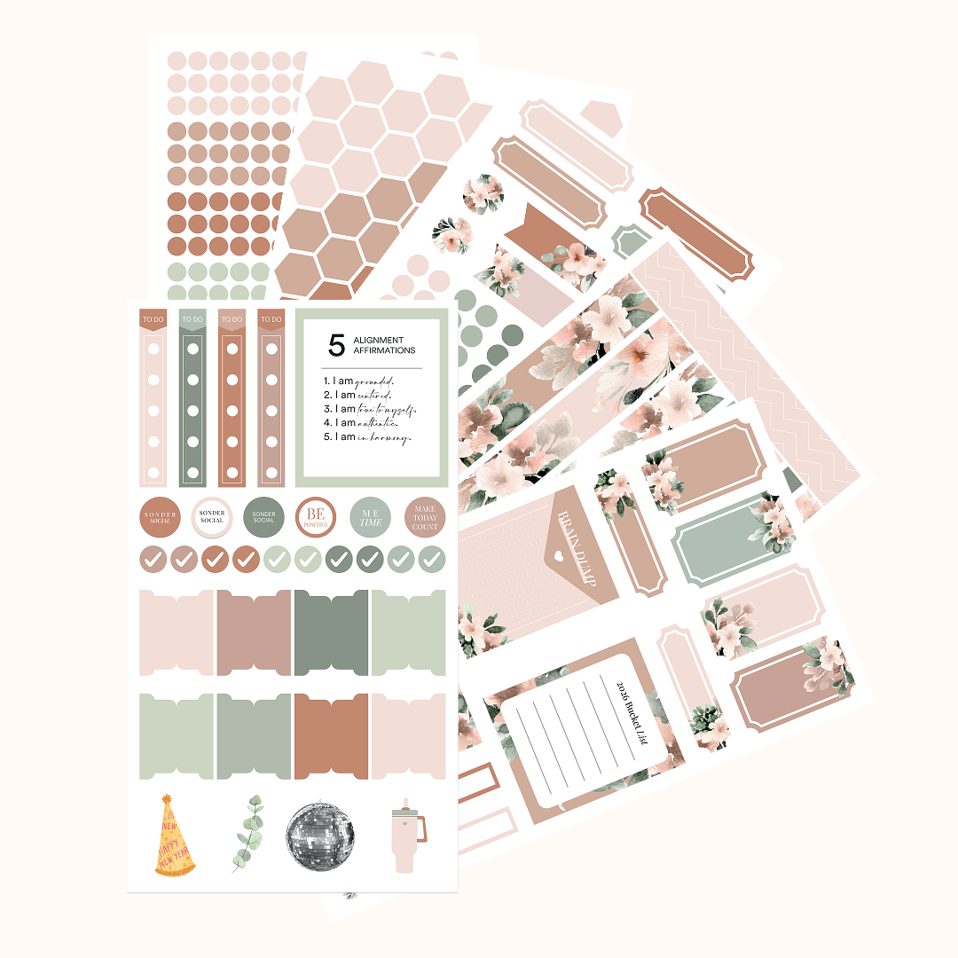 Silk + Sonder Monthly Sticker Pack