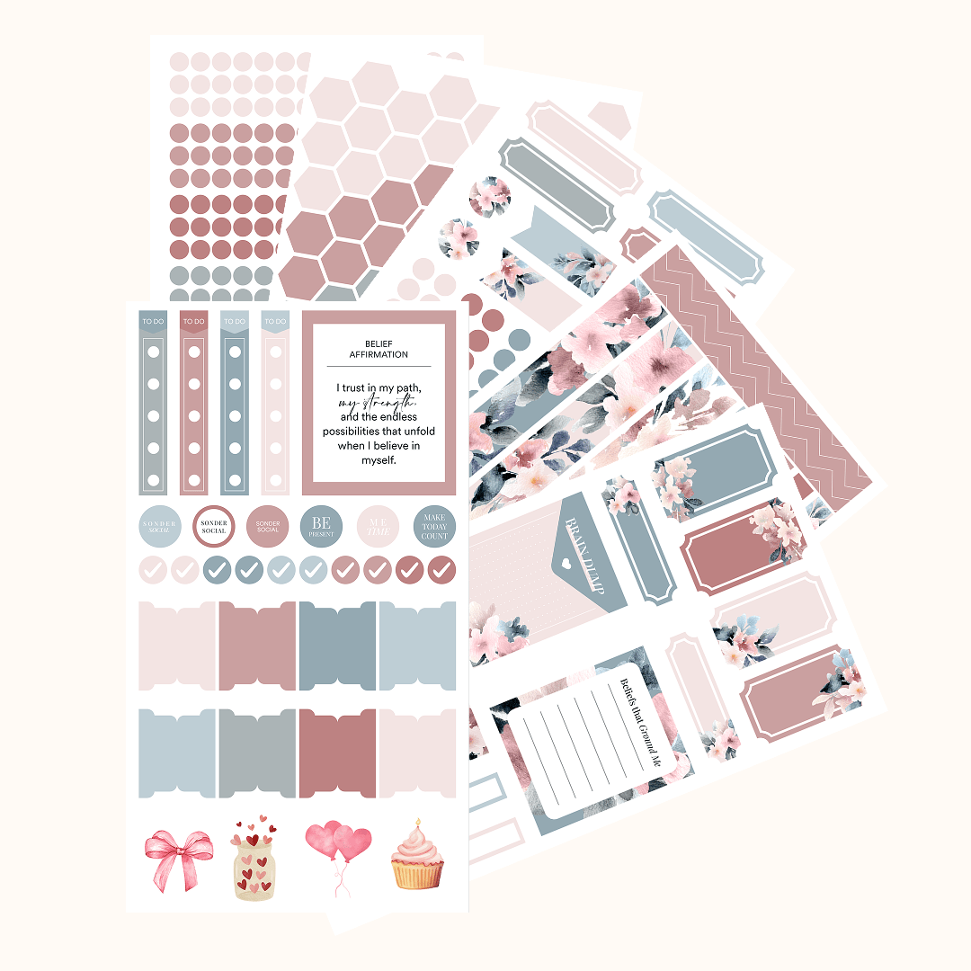 Silk + Sonder Monthly Sticker Pack