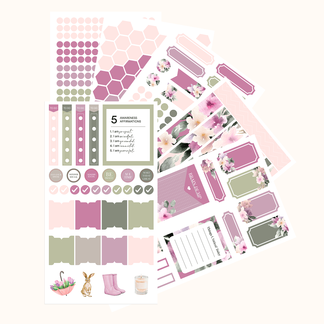 Silk + Sonder Monthly Sticker Pack