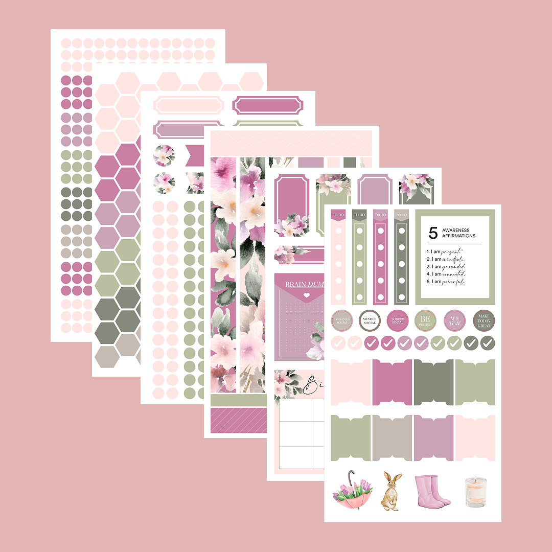 Mointhly Color Code Sticker Digital Monthly Sticker Pack – Silk + Sonder
