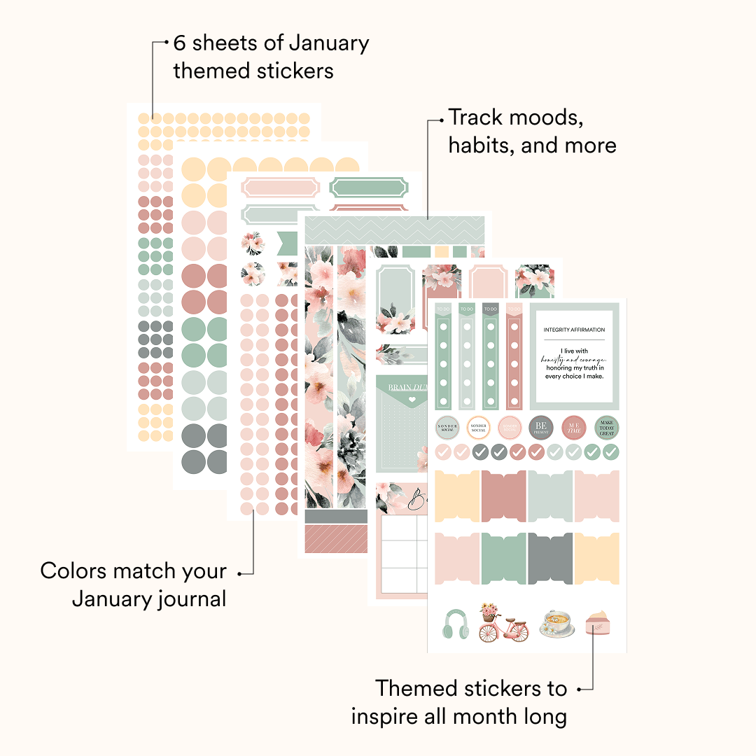 Silk + Sonder Monthly Sticker Pack