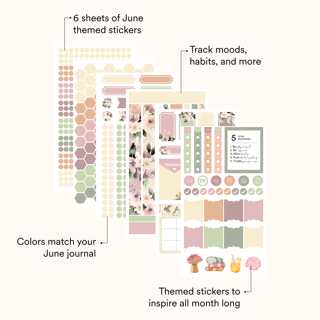 Silk + Sonder Monthly Sticker Pack