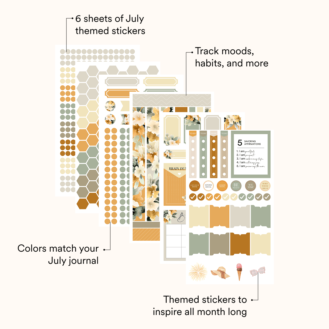 Silk + Sonder Monthly Sticker Pack