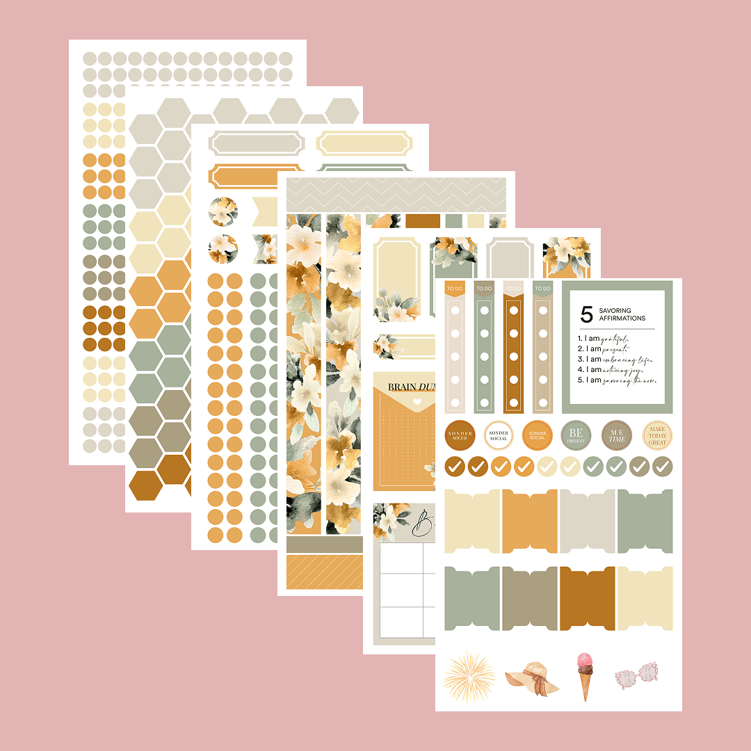 Silk + Sonder Monthly Sticker Pack