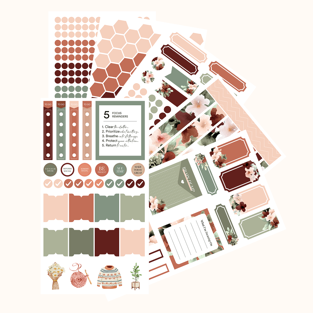 Silk + Sonder Monthly Sticker Pack
