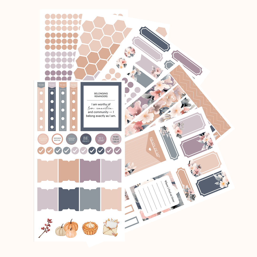 Silk + Sonder Monthly Sticker Pack