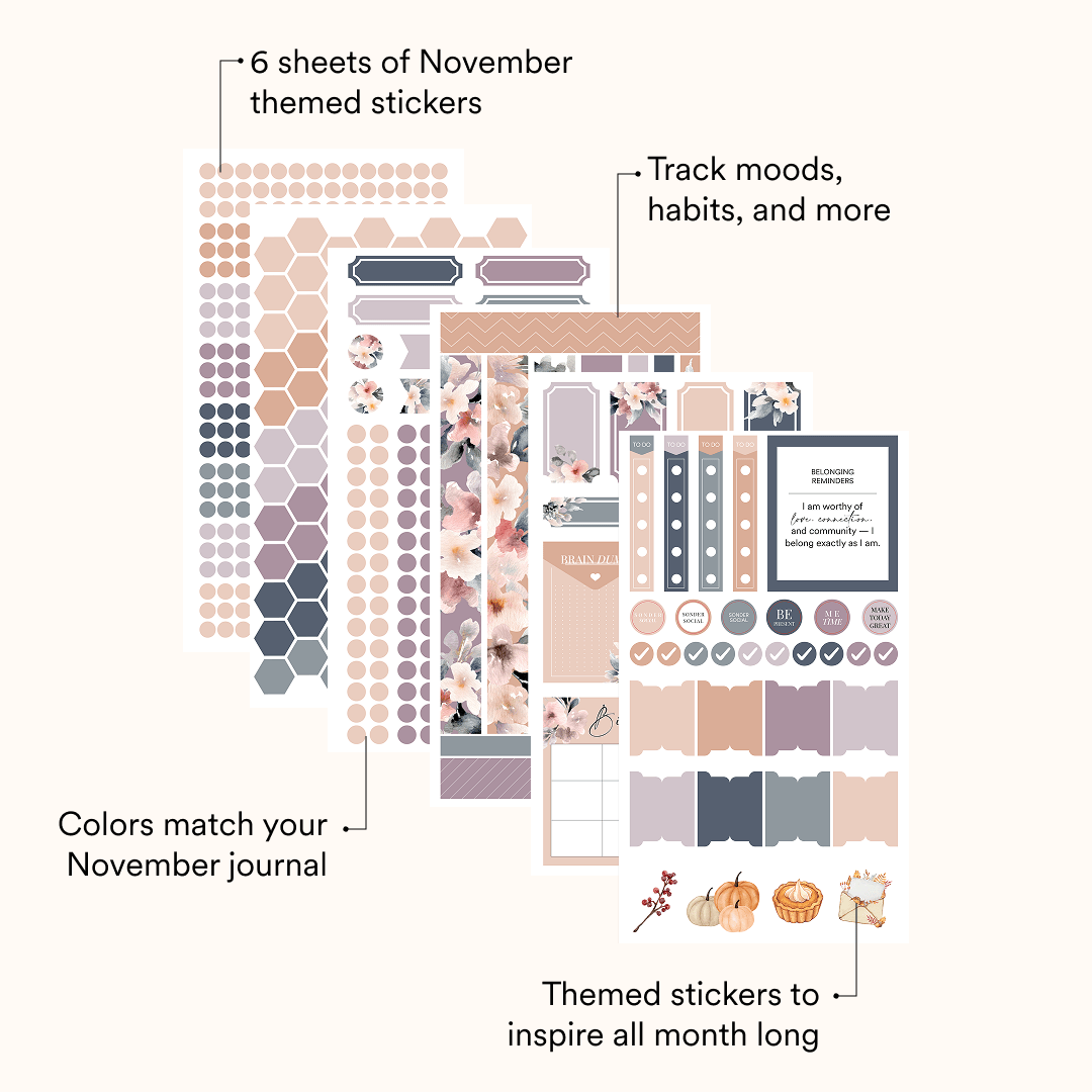 Silk + Sonder Monthly Sticker Pack