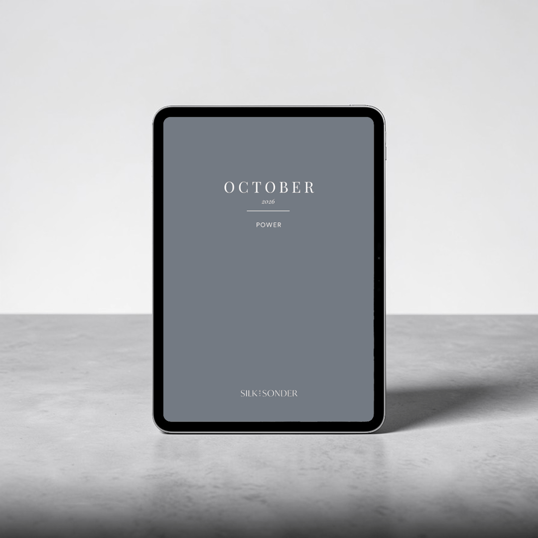 Silk + Sonder October: Digital Monthly Journal - Minimalist