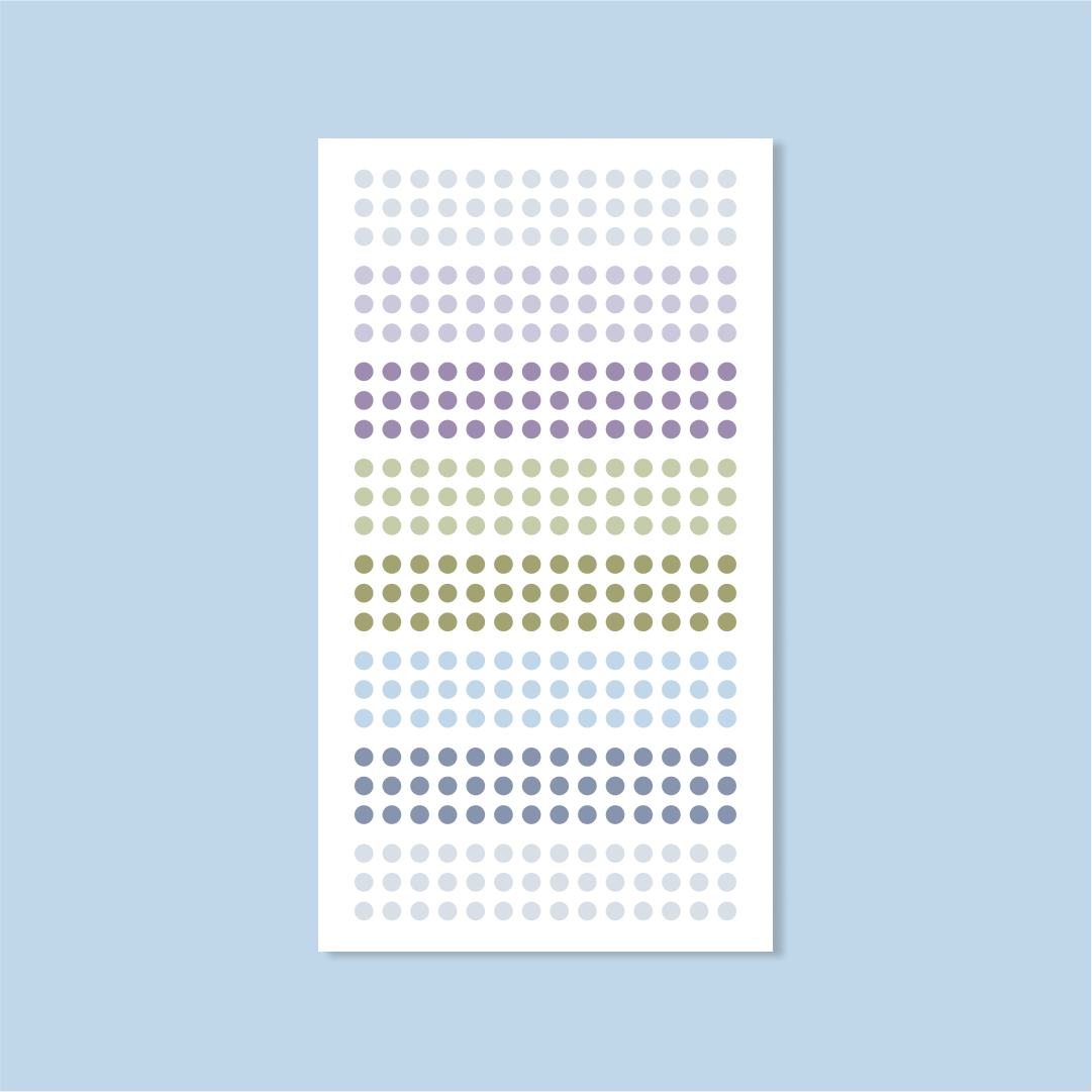 Silk + Sonder Small Circles (Habit Tracker) Optimism Stickers By The Sheet