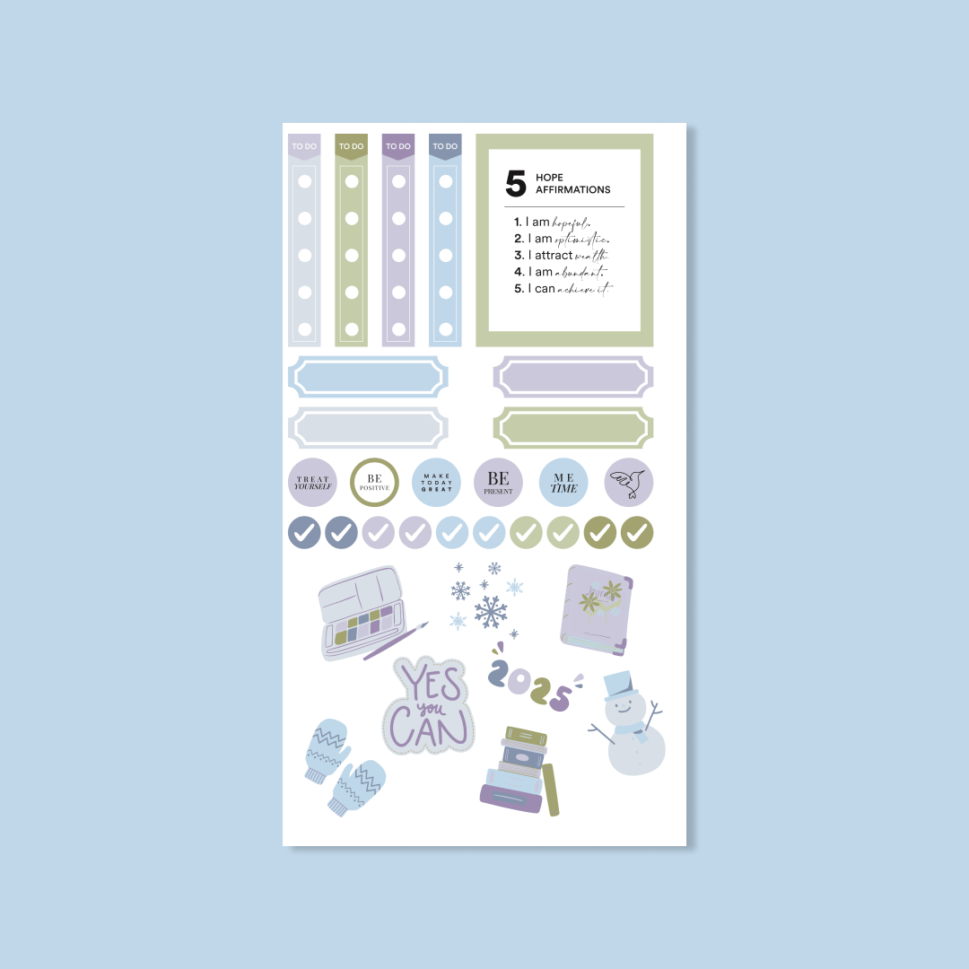 Silk + Sonder To-Do Optimism Stickers By The Sheet