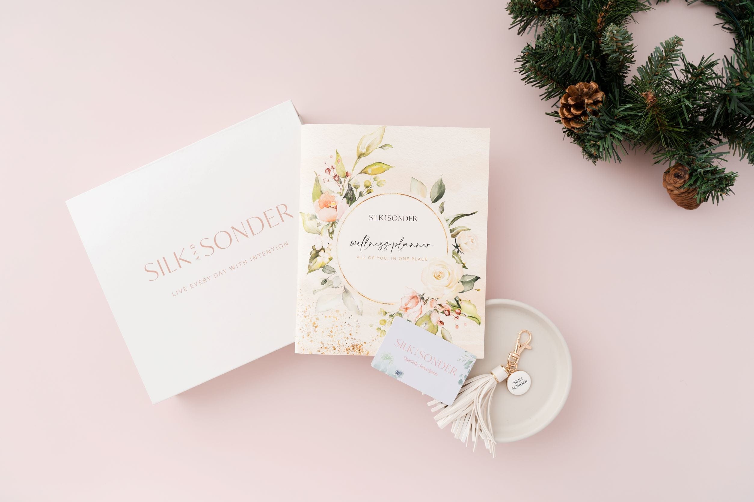 Silk + Sonder Quarterly Gift Set: Dateless Self-Care Planner